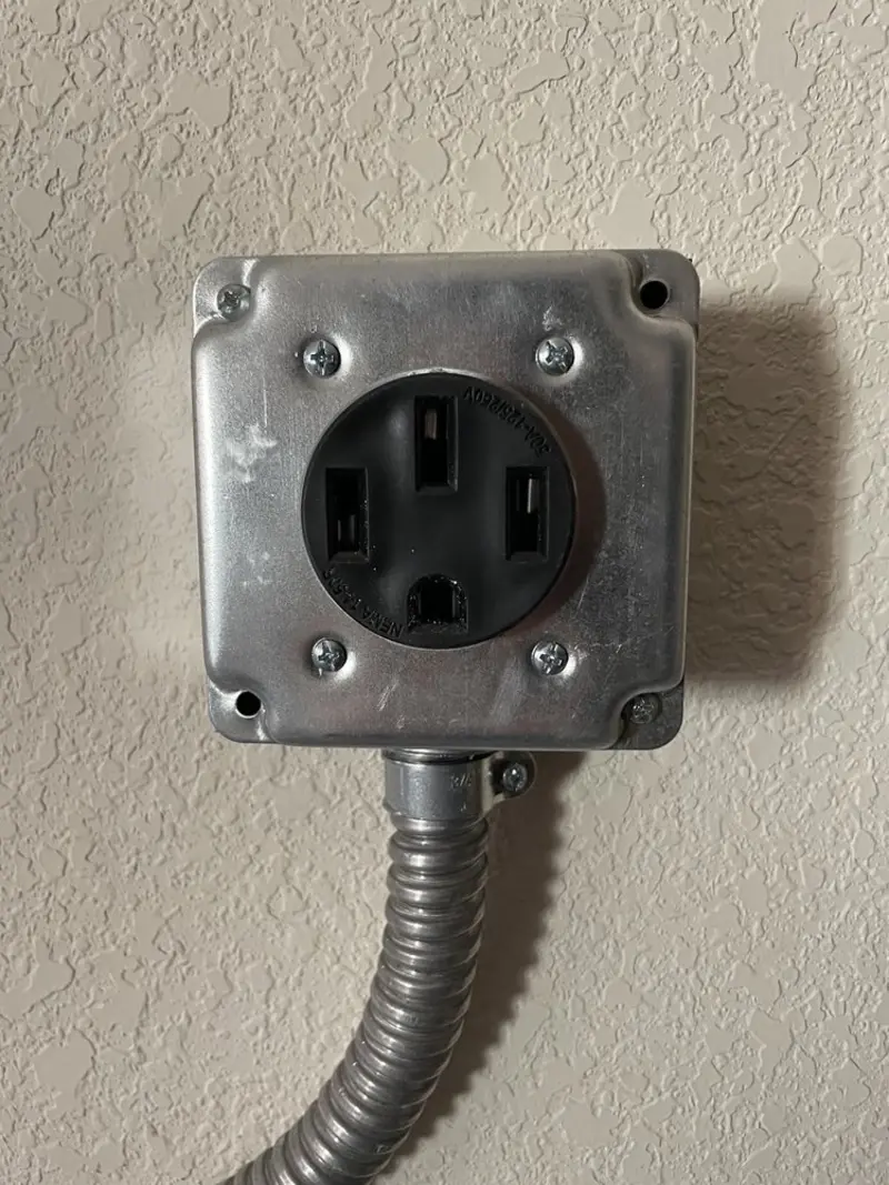 NEMA 14-50 outlet installed for Electrical Panel Upgrade in Orange Cove